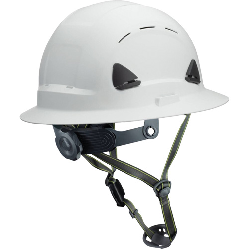 Casque Fibre Metal de style escalade avec bordure compl&egrave;te, R&eacute;pond aux normes CSA type 2, Suspension Rochet, Ventil&eacute; Seaboard Timber Mart