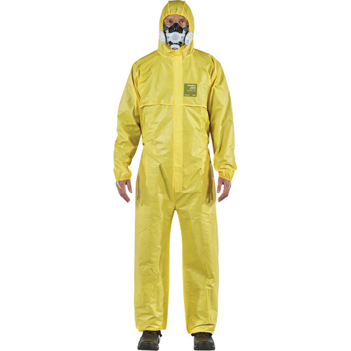 AlphaTec&reg; 2300 STANDARD Bound Model 147 Coveralls, Small, Yellow, Polyethylene Laminate/Polypropylene Seaboard Timber Mart