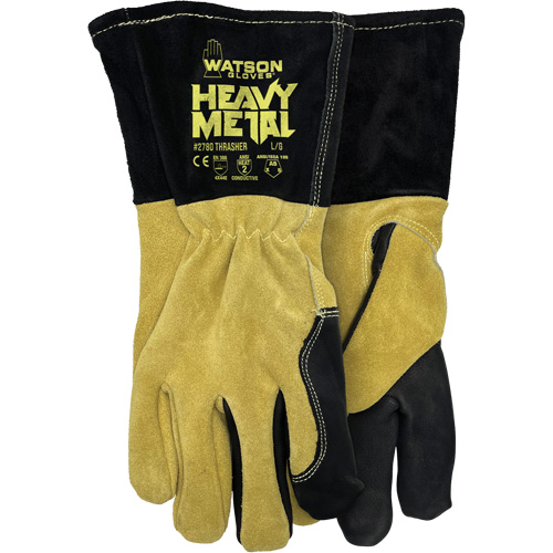 Gants de soudage MIG/&eacute;lectrode 2780 Thrasher, Cuir de vache refendu, Taille Petit Seaboard Timber Mart