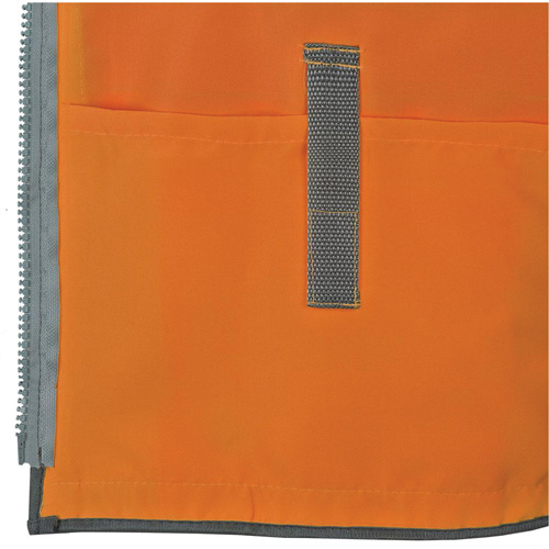 Veste de s&eacute;curit&eacute; pour arpenteur Pioneer avec fermeture &agrave; glissi&egrave;re et dos en maille, Orange haute visibilit&eacute;, Petit, Polyester Seaboard Timber Mart