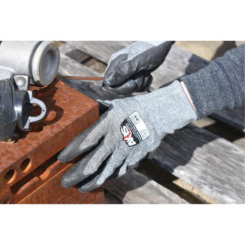 RWG566 AXIS Cut Protection Touchscreen Work Glove, Size Small, 18 Gauge, Polyurethane Coated, Stainless Steel/HPPE Shell, ASTM ANSI Level A5/EN 388 Level E Seaboard Timber Mart