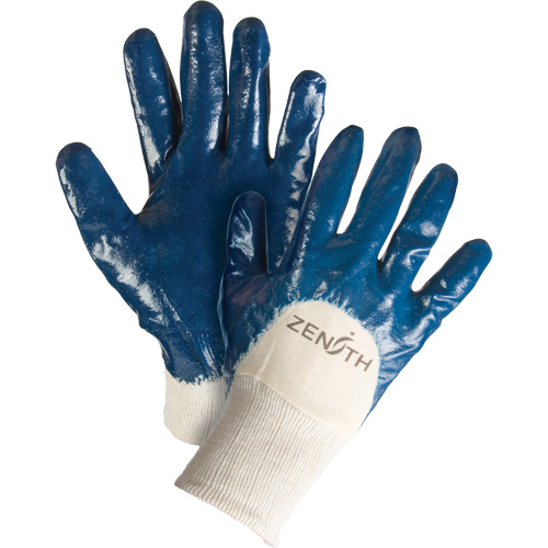 Gants &agrave; doublure interlock de poids moyen, 9/Grand, R&ecirc;vetement Nitrile, Enveloppe en Coton Seaboard Timber Mart