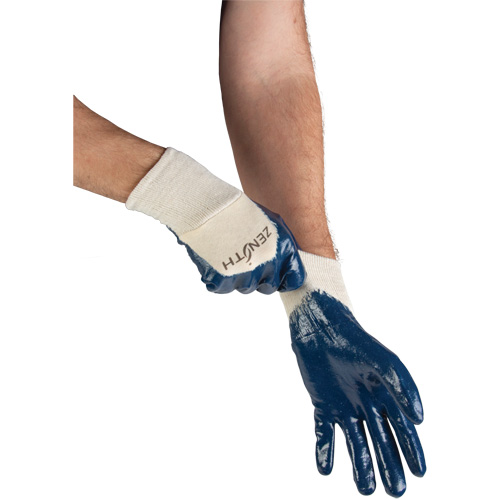 Gants &agrave; doublure interlock de poids moyen, 9/Grand, R&ecirc;vetement Nitrile, Enveloppe en Coton Seaboard Timber Mart