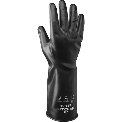 874 Chemical-Resistant Gloves, Size Small/7, 14" L, Butyl Rubber, 13.78-mil Seaboard Timber Mart