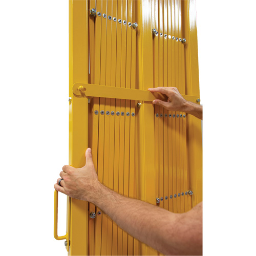 Barri&egrave;re extensible, 84" h x 20' lo, Jaune Seaboard Timber Mart