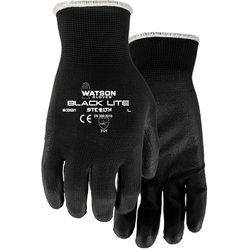Gants 391 Stealth Black Lite, T-petit, R&ecirc;vetement Polyur&eacute;thane, Enveloppe en Polyester Seaboard Timber Mart