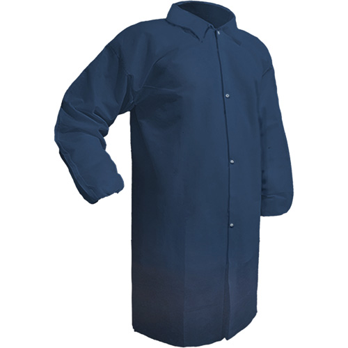Care Lab Coat, Polypropylene, Medium, Blue Seaboard Timber Mart