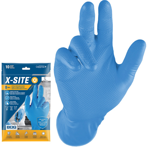 Grippaz Disposable Gloves, Small, Nitrile, 8-mil, Powder-Free, Blue Seaboard Timber Mart
