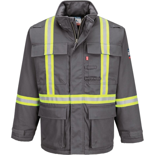 Bizflame&reg; 88/12 Insulated Winter Parka, Grey, Small Seaboard Timber Mart