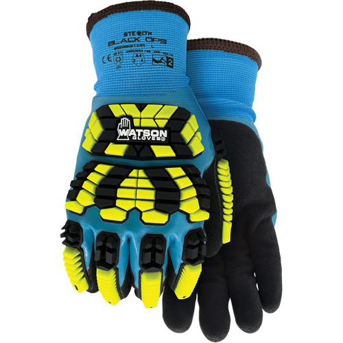 Gants d'hiver antichocs 9393TPR Stealth Black Ops, Petit, Paume en Mousse de latex, Poignet Poignet en tricot Seaboard Timber Mart