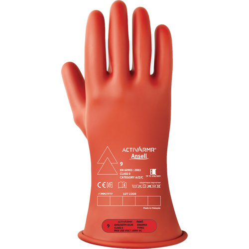 ActivArmr&reg; RIG R011RUL Ultra-Lightweight Electrical Insulated Gloves, ASTM Class 0, Size 7, 11" L Seaboard Timber Mart