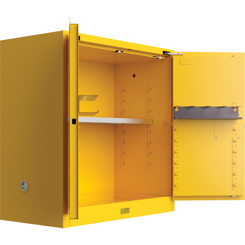 Utili-Guard+ Flammable Safety Cabinet, 30 gal., 1 Door, 43" W x 44" H x 22" D Seaboard Timber Mart