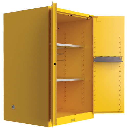 Utili-Guard+ Flammable Safety Cabinet, 90 Gal., 2 Door, 43" W x 65" H x 37" D Seaboard Timber Mart