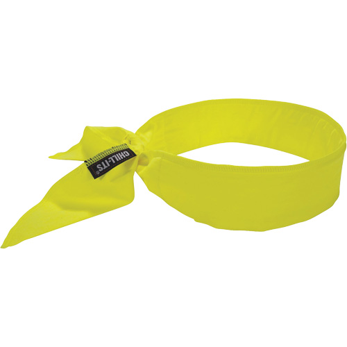 Chill-Its 6702 Cooling Headband with Embedded Polymers & Tie Closure, High Visibilty Lime-Yellow Seaboard Timber Mart