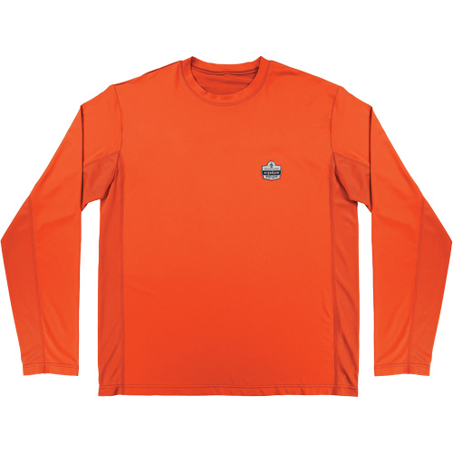 Chill-Its 6689 Cooling Long Sleeve Sun Shirt with UV Protection, Orange, Small Seaboard Timber Mart