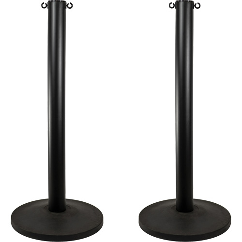 Industrial Stanchion, 37" High, Black Seaboard Timber Mart