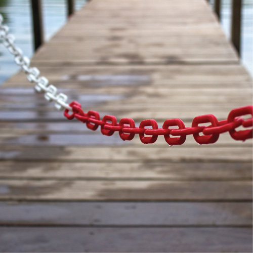 Bicolour Plastic Barrier Chain, Green/White Seaboard Timber Mart