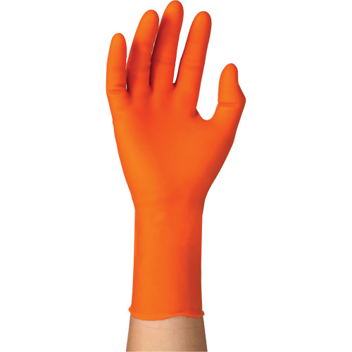 TOUCHNTUFF 93-800 Disposable Gloves, 10/9.5, Latex/Neoprene/Nitrile, 23.6-mil, Powder-Free, Orange Seaboard Timber Mart