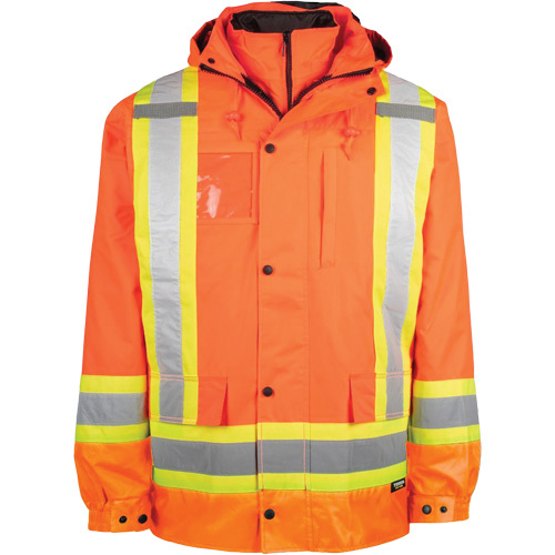 Manteau haute visibilit&eacute; 7-en-1, Polyester, Orange haute visibilit&eacute;, T-Grand Seaboard Timber Mart
