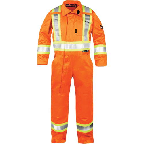 High-Visibility Fire-Resistant Coveralls, Size 5X-Large, Orange Seaboard Timber Mart