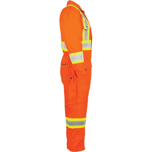 High-Visibility Lined Canvas Overalls, Small, High Visibility Orange Seaboard Timber Mart