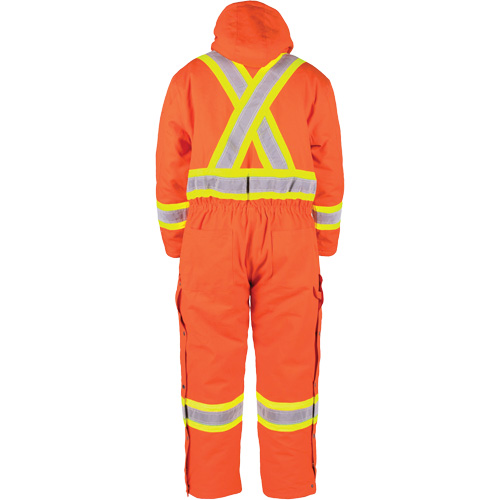 High-Visibility Lined Canvas Overalls, Small, High Visibility Orange Seaboard Timber Mart