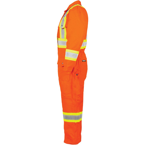 High-Visibility Lined Canvas Overalls, Small, High Visibility Orange Seaboard Timber Mart