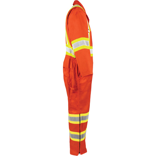Combinaison non doubl&eacute;e haute visibilit&eacute;, Petit, Orange haute visibilit&eacute; Seaboard Timber Mart
