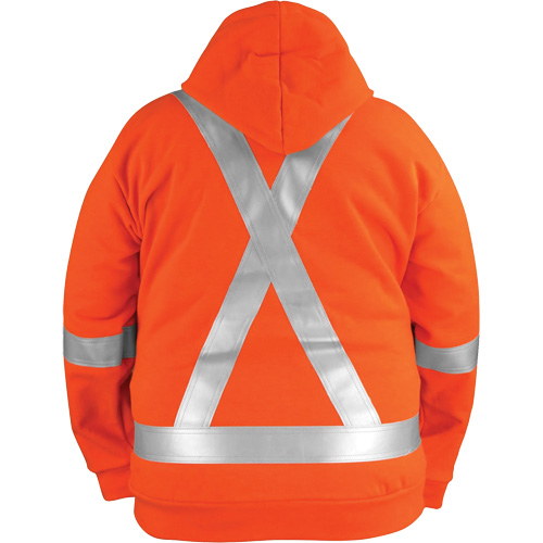 High-Visibility Wind Resistant Zip-Front Sweatshirt with DetachableHood, Men's, 4X-Large, High Visibility Orange, 27.7 cal/cm² Seaboard Timber Mart