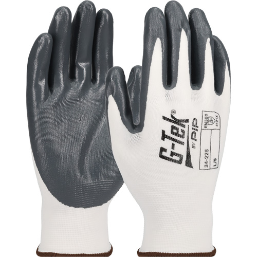 Gants en tricot sans couture G-Tek &eacute;conomiques, T-Grand, R&ecirc;vetement Nitrile, Calibre 13, Enveloppe en Nylon Seaboard Timber Mart