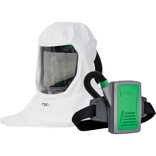 Respirateur T-Link avec casquette, tube de respiration, montage &agrave; la ceinture & APR motoris&eacute; PX5, Cagoule ample & visi&egrave;re, Pile Lithium-ion Seaboard Timber Mart