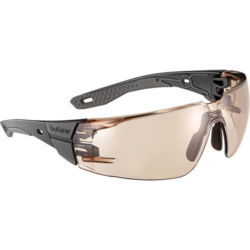 Lunettes de s&eacute;curit&eacute; RUSH+ 2.0 avec monture noire et grise, M/G, Lentille Cuivre, Antibu&eacute;e/Anti-&eacute;gratignures, ANSI Z87+ Seaboard Timber Mart