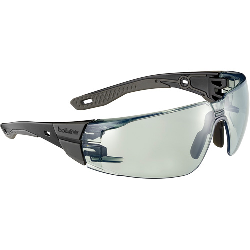 Lunettes de s&eacute;curit&eacute; RUSH+ 2.0 avec monture noire et grise, M/G, Lentille Gris/IR 1.7, Antibu&eacute;e/Anti-&eacute;gratignures, ANSI Z87+ Seaboard Timber Mart