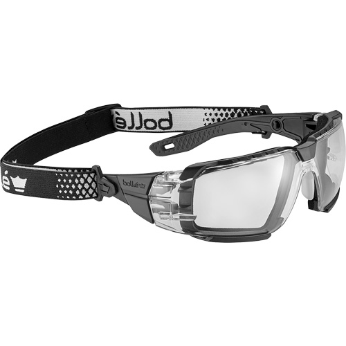 RUSH+ 2.0 XP M/L Safety Glasses with Black & Grey Frame, Clear Lens, Anti-Fog/Anti-Scratch, ANSI Z87+ Seaboard Timber Mart