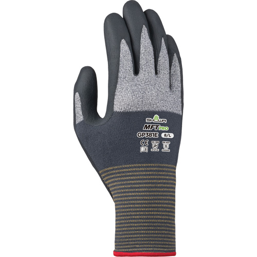 Gants ultral&eacute;gers MFT PRO 381, 10/2T-Grand, R&ecirc;vetement Nitrile, Enveloppe en Microfibre Seaboard Timber Mart