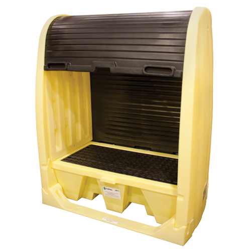 Drum Hardcover & Spillpallet, 60" L x 37" W x 72" H, 2000 lbs. Load Capacity Seaboard Timber Mart