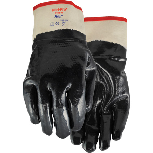 Gants enduits Nitri-Pro, 9/Grand, R&ecirc;vetement Nitrile, Enveloppe en Jersey/Coton Seaboard Timber Mart