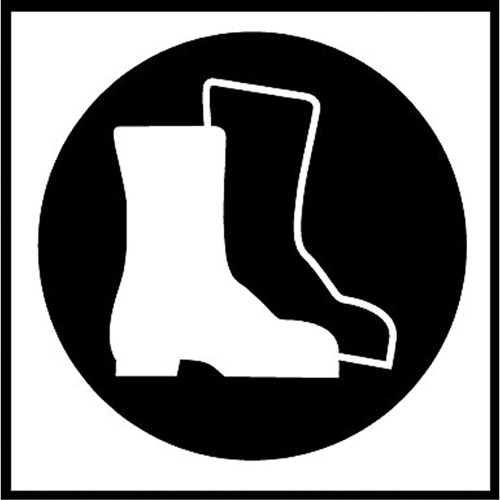 Right to Know Pictogram Labels -Boots, Vinyl, Sheet, 5/8" L x 3/4" W Seaboard Timber Mart