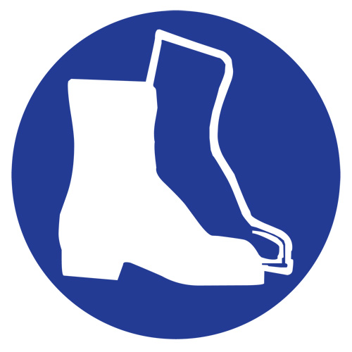 Right to Know Pictogram Labels -Boots, Vinyl, Sheet, 1" L x 1-1/8" W Seaboard Timber Mart