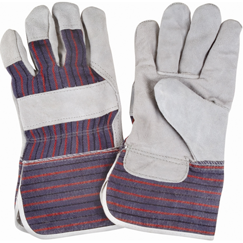 Gants d'ajusteur rugueux, Grand, Paume en Cuir de vache refendu, Doublure en Coton Seaboard Timber Mart