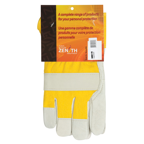 Abrasion-Resistant Winter-Lined Fitters Gloves, Large, Grain Cowhide Palm, Foam Fleece Inner Lining Seaboard Timber Mart