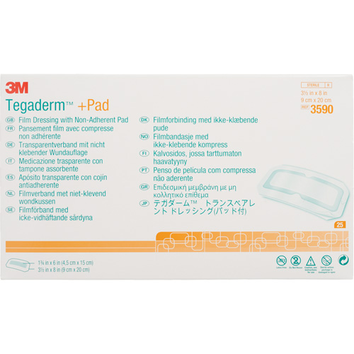 Tegaderm Transparent Dressing With Absorbent Pad, Rectangular/Square, 8", Plastic, Sterile Seaboard Timber Mart