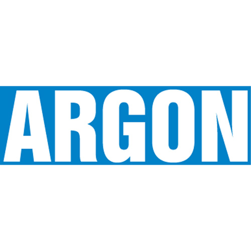 Marqueurs de tuyau "Argon", Autocollant, 2-1/2" h x 12" la, Blanc/bleu Seaboard Timber Mart