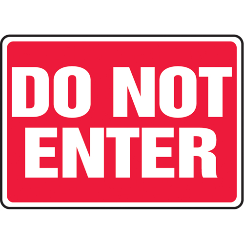 "Do Not Enter" Sign, 10" x 14", Vinyl, English Seaboard Timber Mart