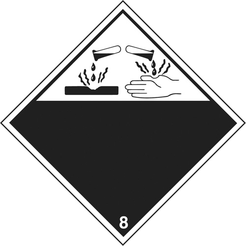 Plaque-&eacute;tiquette TMD mati&egrave;res corrisives, Plastique Seaboard Timber Mart