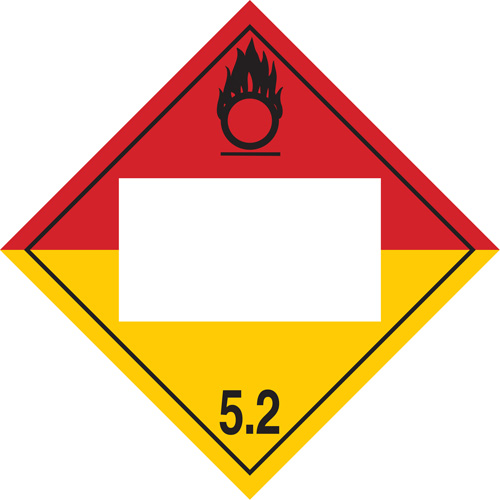Organic Peroxide TDG Placard, Plastic Seaboard Timber Mart