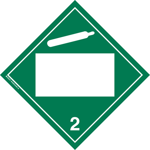 Non-Toxic Gas TDG Placard, Plastic Seaboard Timber Mart