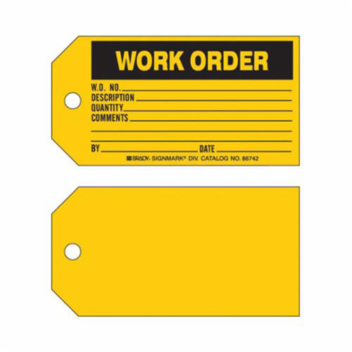 &eacute;tiquette Work Order, Papier, 5-3/4" la x 3" h, Anglais Seaboard Timber Mart