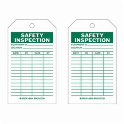&eacute;tiquettes d'inspection de s&eacute;curit&eacute;, Polyester, 4" la x 7" h, Anglais Seaboard Timber Mart