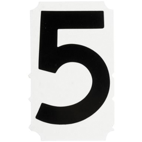 Quick-Align&reg; Individual Gothic Number and Letter Labels, 5, 4" H, Black Seaboard Timber Mart